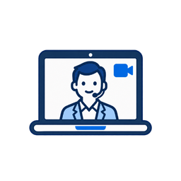 Web面談のイラスト