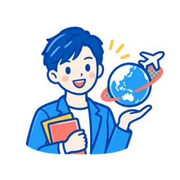 留学経験者によるサポートのイラスト