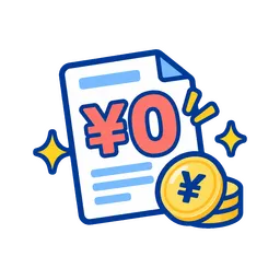 語学留学の手数料0円を表すイラスト