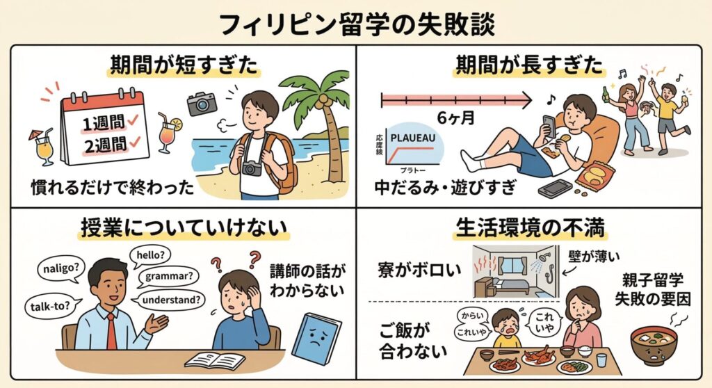 フィリピン留学 失敗