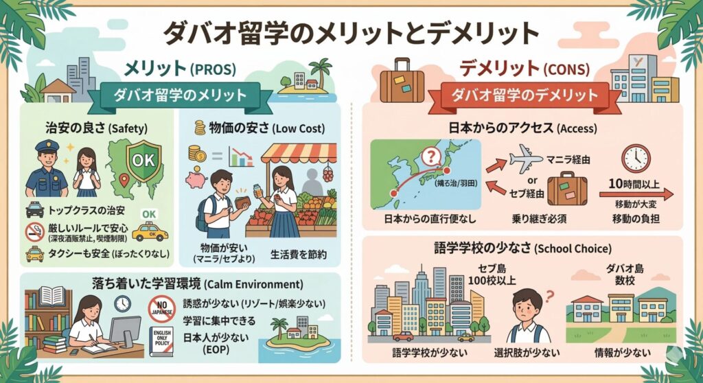 ダバオ語学学校留学 メリット・デメリット