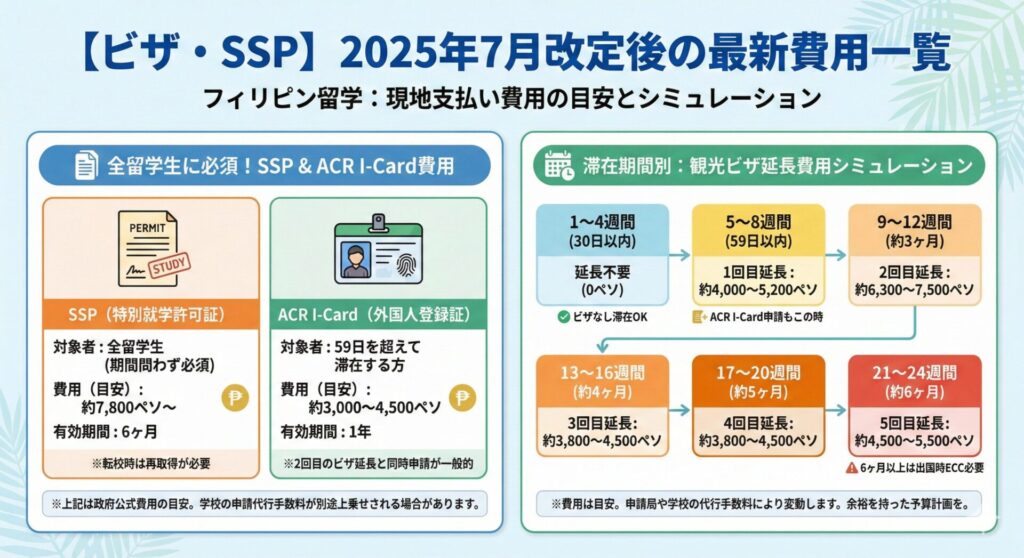 【ビザ・SSP】2025年7月改定後の最新費用一覧