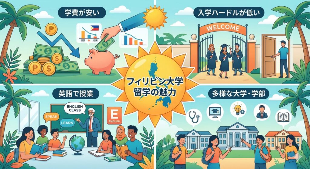 フィリピン 大学留学 特徴 魅力